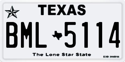 TX license plate BML5114