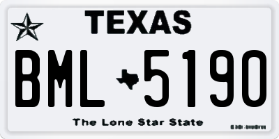 TX license plate BML5190