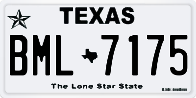 TX license plate BML7175