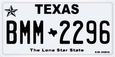 TX license plate BMM2296