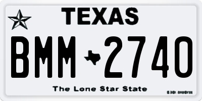 TX license plate BMM2740