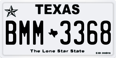 TX license plate BMM3368
