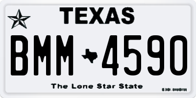 TX license plate BMM4590