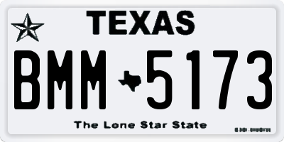 TX license plate BMM5173
