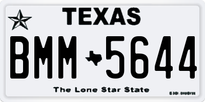 TX license plate BMM5644