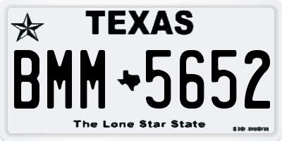TX license plate BMM5652