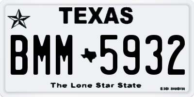 TX license plate BMM5932