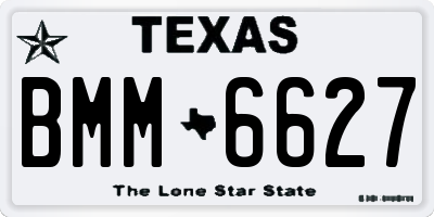 TX license plate BMM6627
