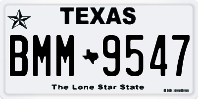 TX license plate BMM9547