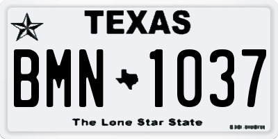 TX license plate BMN1037