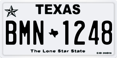 TX license plate BMN1248