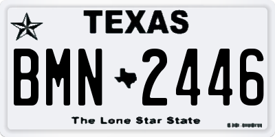 TX license plate BMN2446