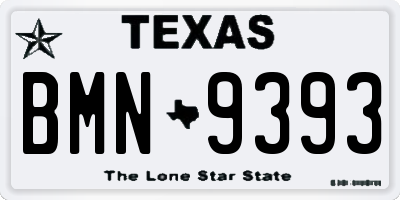 TX license plate BMN9393