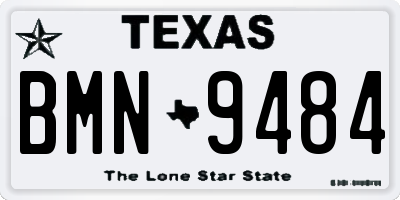 TX license plate BMN9484