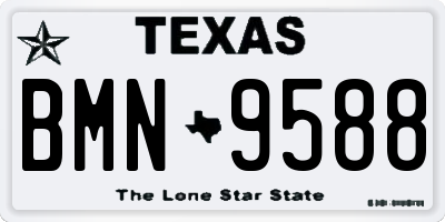 TX license plate BMN9588