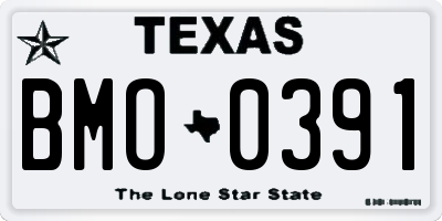 TX license plate BMO0391