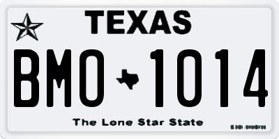 TX license plate BMO1014