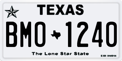 TX license plate BMO1240