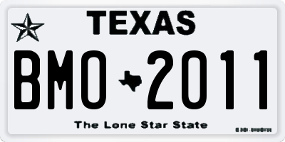 TX license plate BMO2011