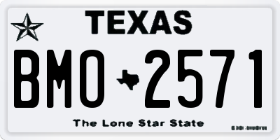 TX license plate BMO2571