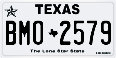 TX license plate BMO2579