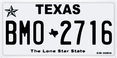 TX license plate BMO2716