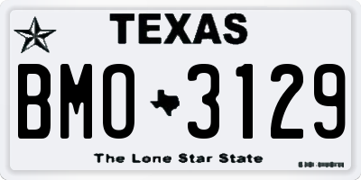 TX license plate BMO3129