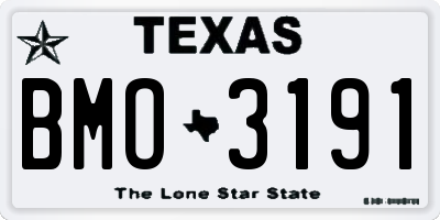 TX license plate BMO3191