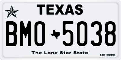 TX license plate BMO5038