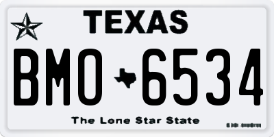 TX license plate BMO6534