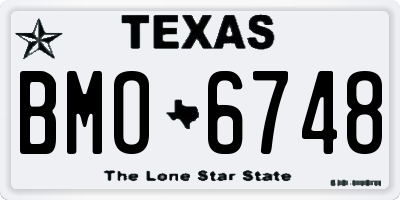 TX license plate BMO6748