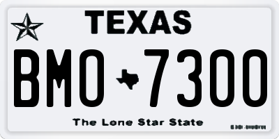 TX license plate BMO7300
