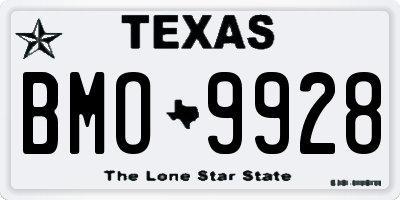 TX license plate BMO9928