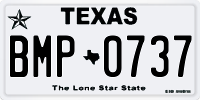 TX license plate BMP0737
