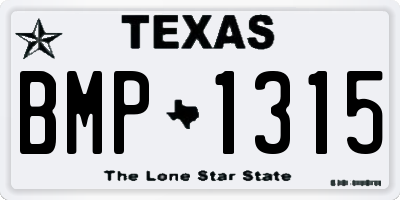 TX license plate BMP1315