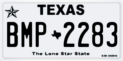 TX license plate BMP2283