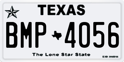 TX license plate BMP4056