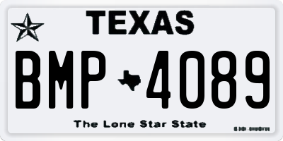 TX license plate BMP4089