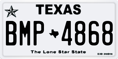 TX license plate BMP4868