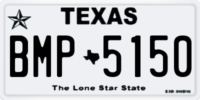 TX license plate BMP5150