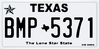 TX license plate BMP5371