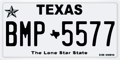 TX license plate BMP5577