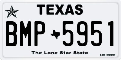TX license plate BMP5951