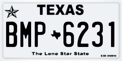 TX license plate BMP6231