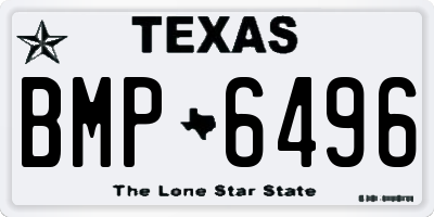 TX license plate BMP6496