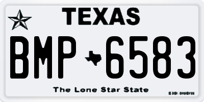 TX license plate BMP6583