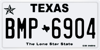 TX license plate BMP6904