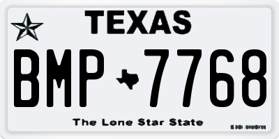 TX license plate BMP7768