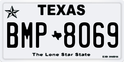 TX license plate BMP8069