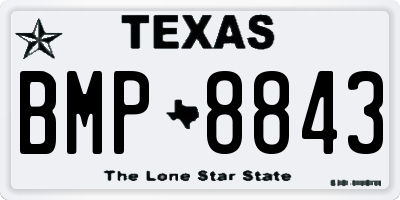 TX license plate BMP8843